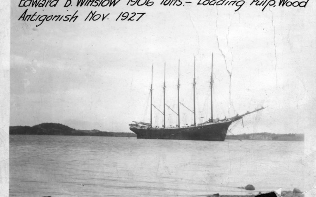 A Maritime Photo Moment:  A Five-Masted Schooner In Nova Scotia In 1927, A Rarity Even During Age Of Sail