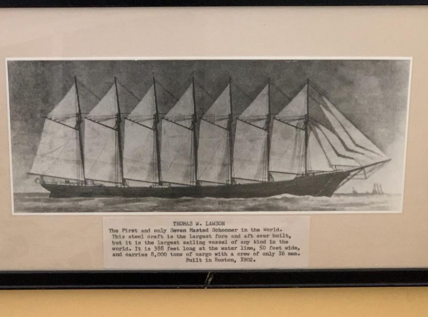 A Maritime Photo Moment: Jon Dimick’s Chester Artwork Includes 1902 Photograph Of The World’s First Seven-Masted Schooner