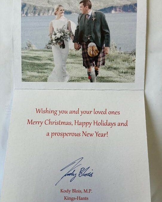 Liberal Holiday Cards: Kody Blois Goes With Wedding Scene – Zach Churchill Goes Inclusive