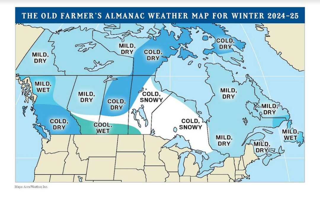 It’s That Time Of Season: 2025 Old Farmer’s Almanac’s Atlantic Canadian Weather Predictions