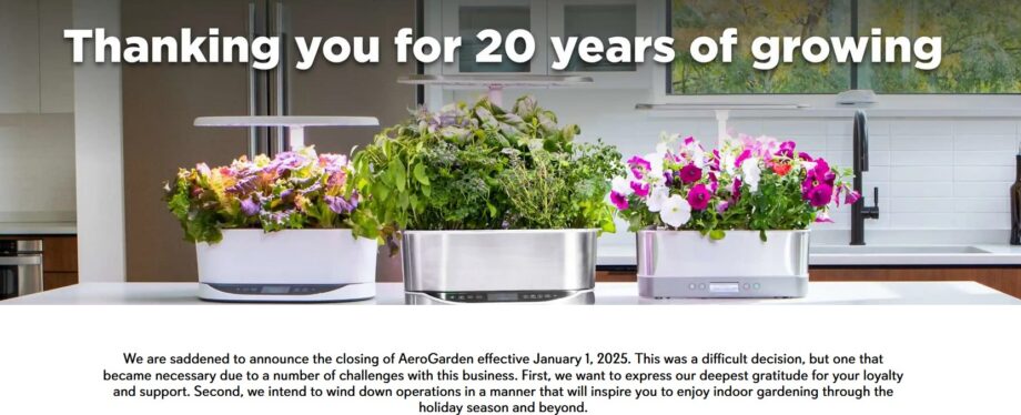 Nearly 40 Years Ago, Brian Peckford Tried To Pioneer Hydroponic Gardening; AeroGarden Used The Technology But Now Closing