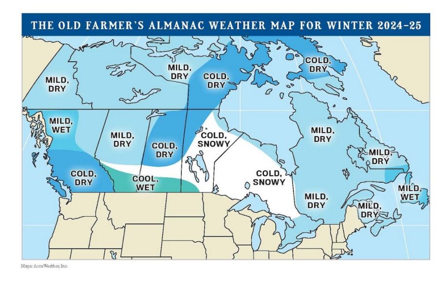 It’s That Time Of Season: Old Farmer’s Almanac Predictions For Atlantic Canada 2025